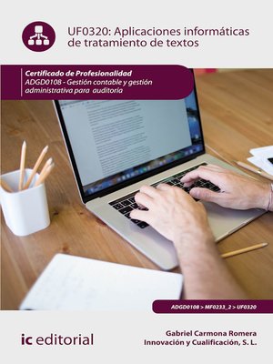 cover image of Aplicaciones informáticas de tratamiento de textos. ADGD0108